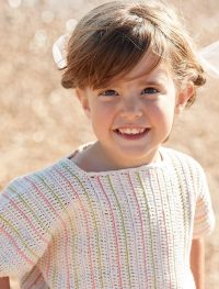 T-shirt arc-en-ciel  en TWEEDY