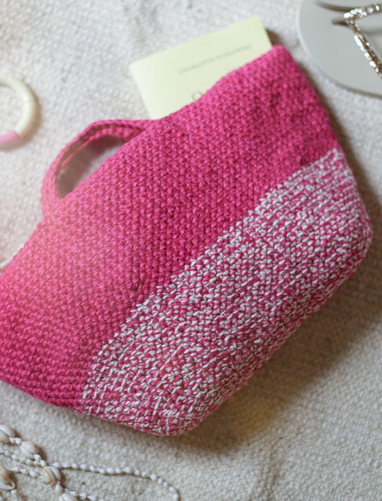 Laine à Tricoter Aux Bras - 500 G / 25 M - Épaisseur 2,5 Cm - Rose - Pour Couvertures, Sacs, Décoration