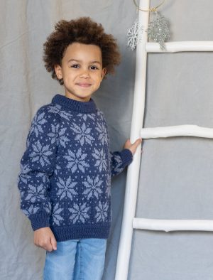 modele tricot Pull jacquard en Merino yak de Plassard