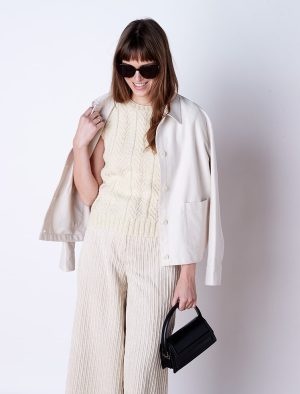 modèle tricot Débardeur en Nature Merino de Plassard