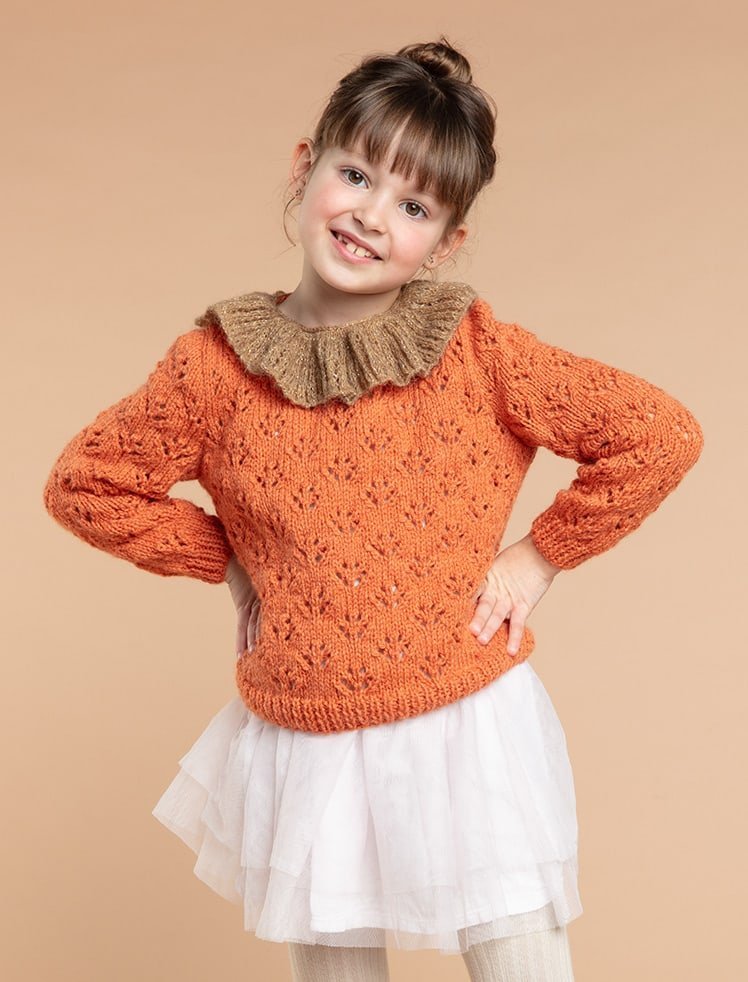 modèle tricot Pull à col volenté en  de Plassard