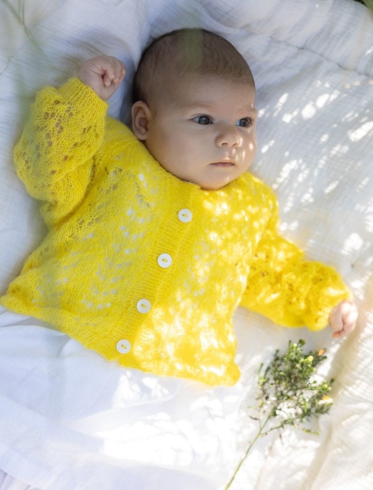 modèle maille Cardigan ajouré en  de Plassard