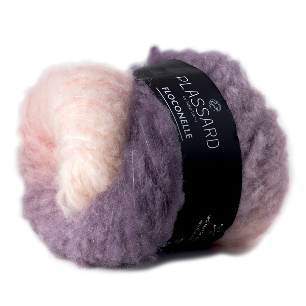 pelote floconelle tricot 48% alpaga, 44% laine, 8% nyloncol 92